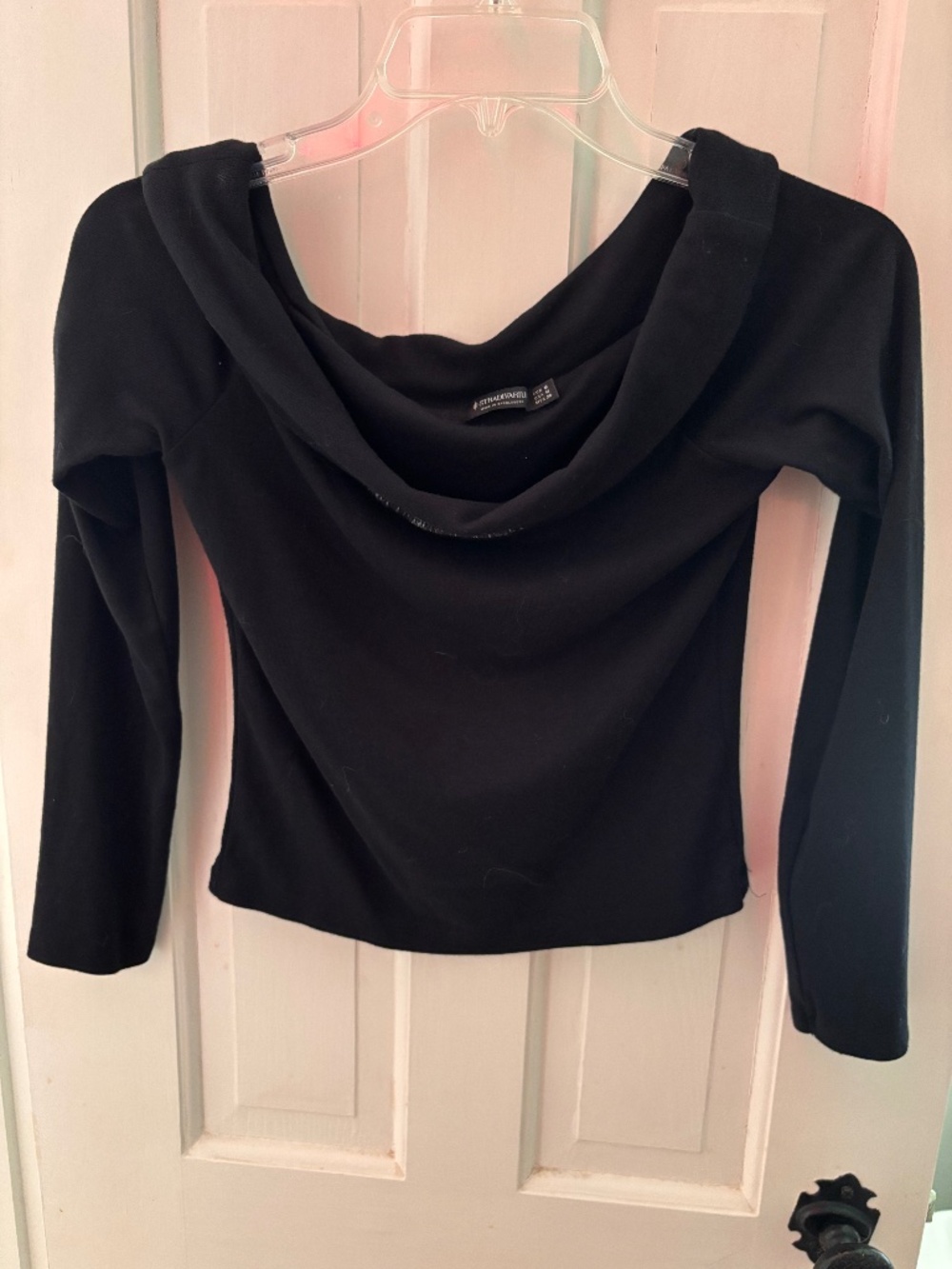 Black Long Sleeve Stradivarius Top